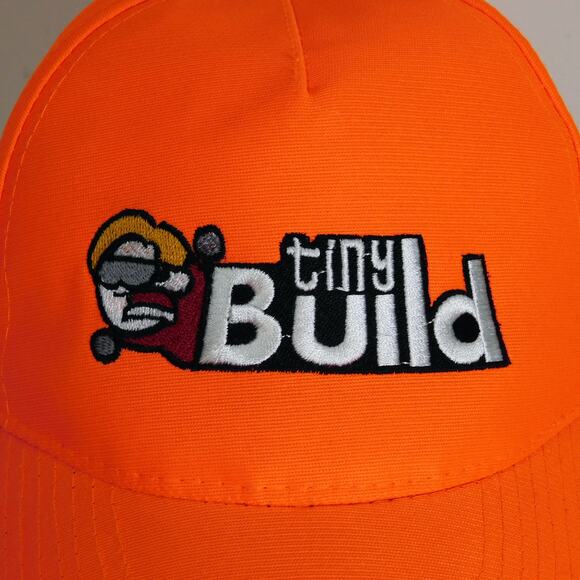 TinyBuild Games Hat Tiny Build Orange Black Adjustable Hello Neighbor Publisher - Picture 2 of 7
